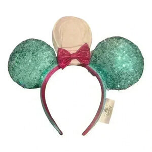 NWT Disney 2020 DCA Food & Wine Festival Chef Hat Aqua Minnie Ears Headband